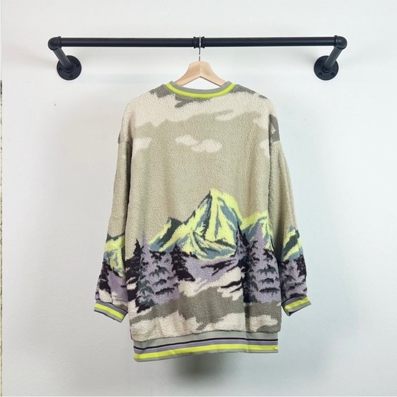 NWT Urban Outfitters Out From Under Printed Sherpa Oversized Sweatshirt - Picture 7 of 7